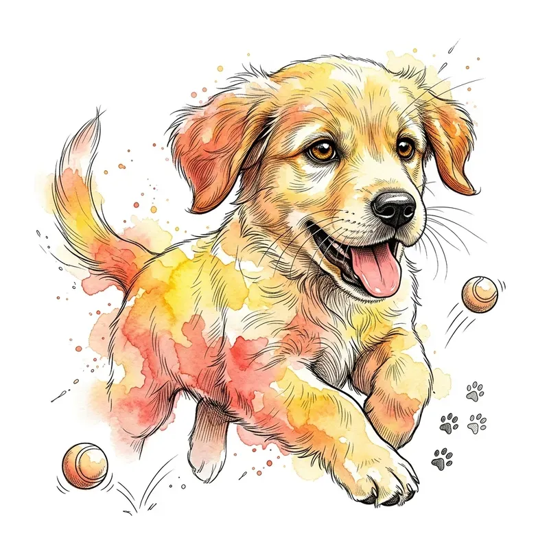 Vibrant Watercolor Ink Animal Generator