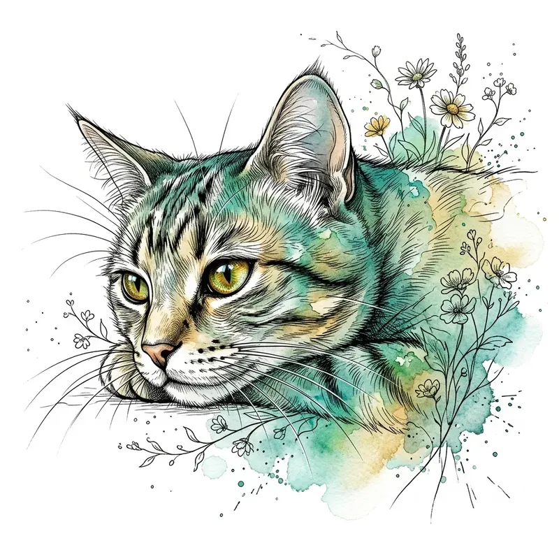 Vibrant Watercolor Ink Animal Generator