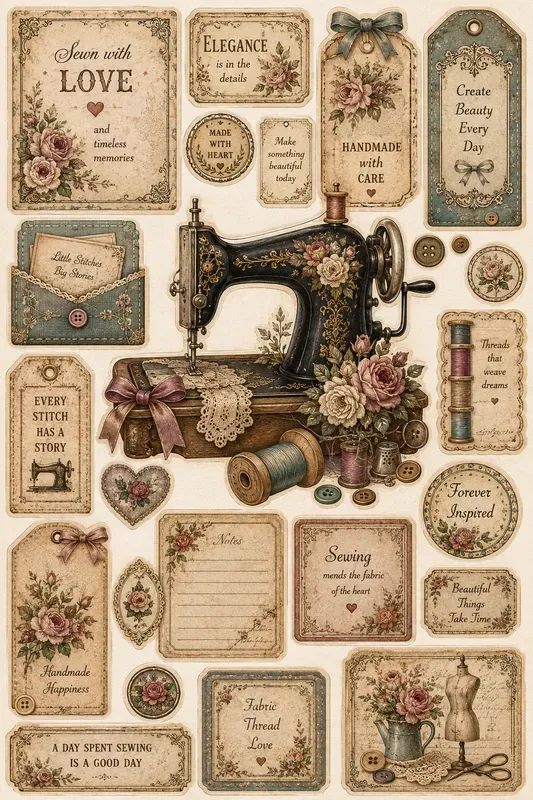 Vintage Bookish Journal Sticker Kits