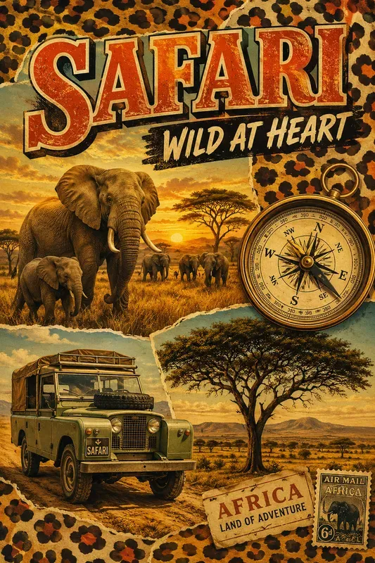 Vintage Travel Collage Posters