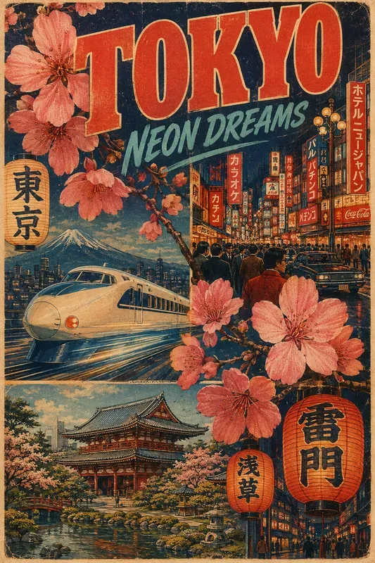 Vintage Travel Collage Posters