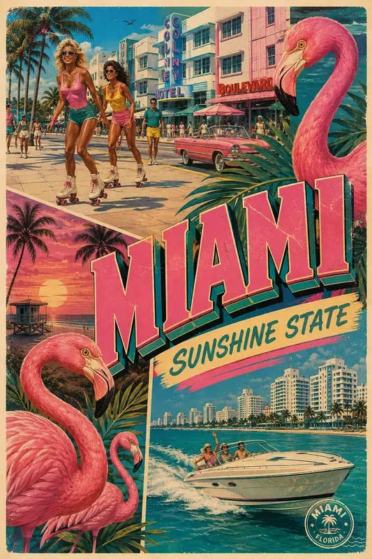 Vintage Travel Collage Posters