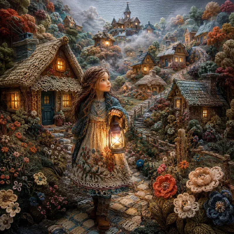 Whimsical Textile Art Scenes