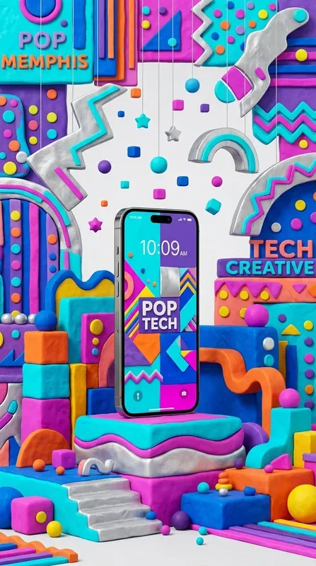 Pop Memphis Geometric Clay Studios