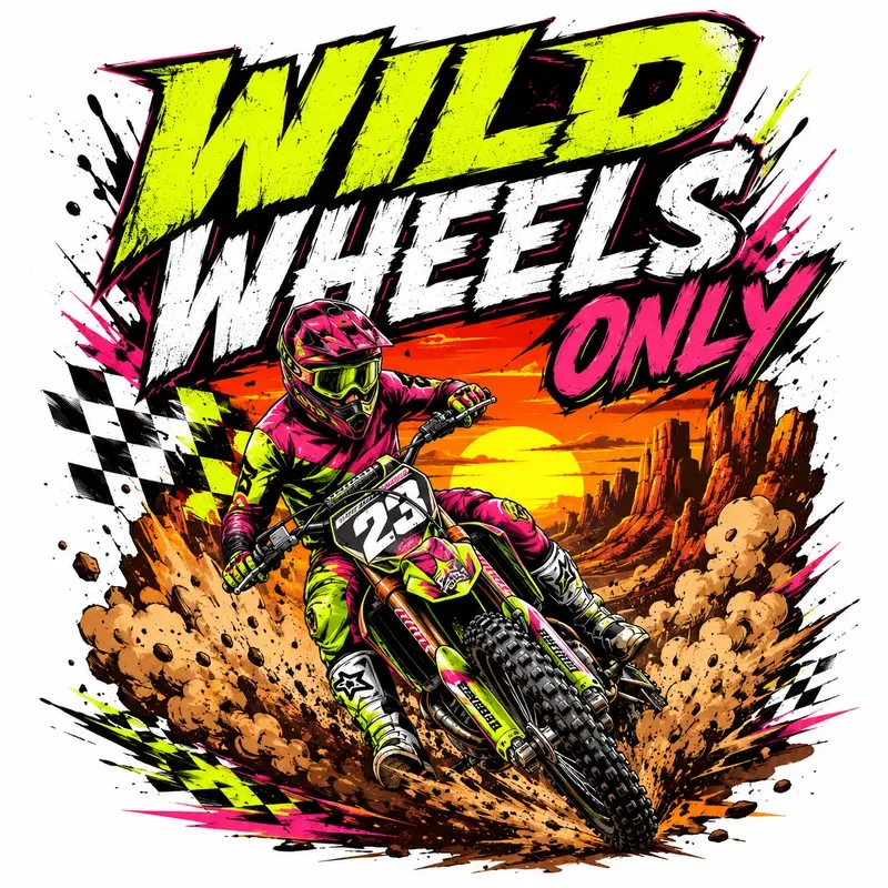 Extreme Motocross Typography Tshirts