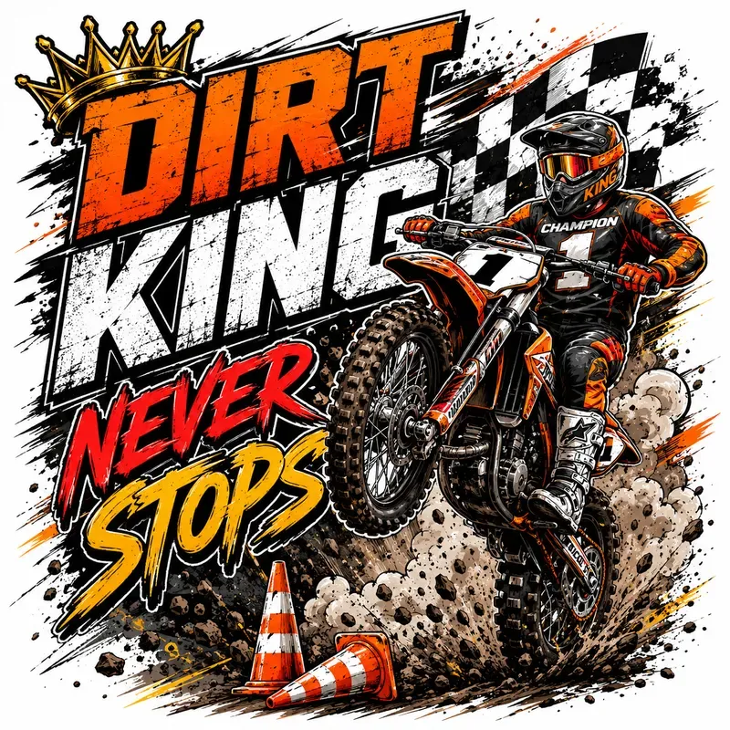 Extreme Motocross Typography Tshirts