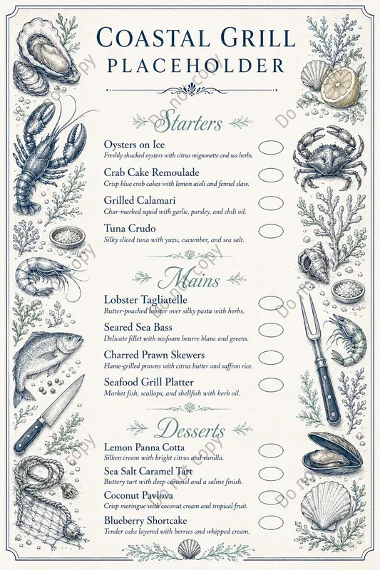 Elegant Restaurant Menu Designs