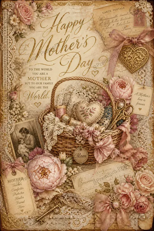 Romantic Mothers Day Junk Journal Pages