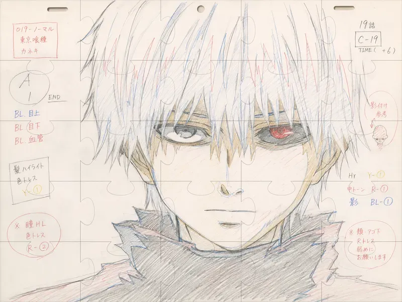 90s Anime Genga Keyframe Drawings