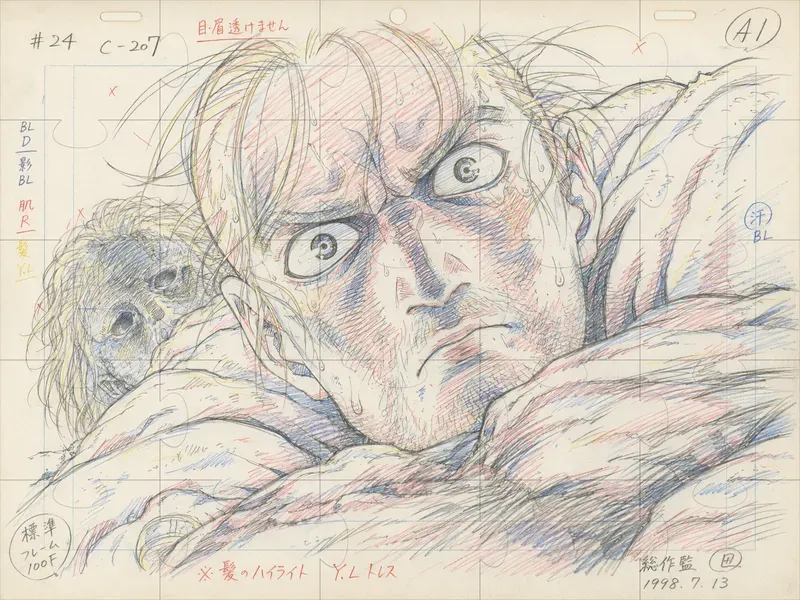 90s Anime Genga Keyframe Drawings
