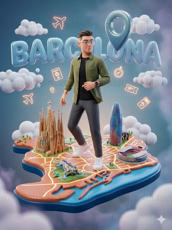 Personalized 3D Travel Diorama Cities