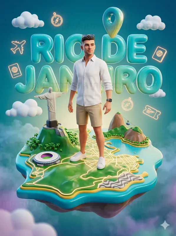 Personalized 3D Travel Diorama Cities