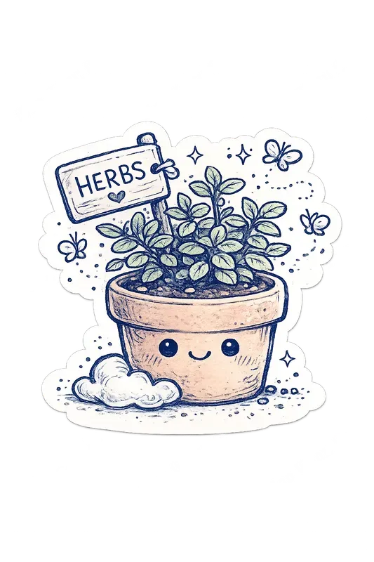 Charming Blue Ink Sticker Illustrations