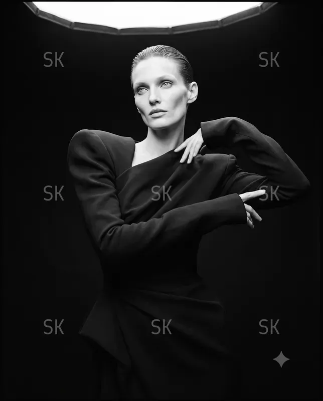 Monochromatic Fashion Portrait Photography