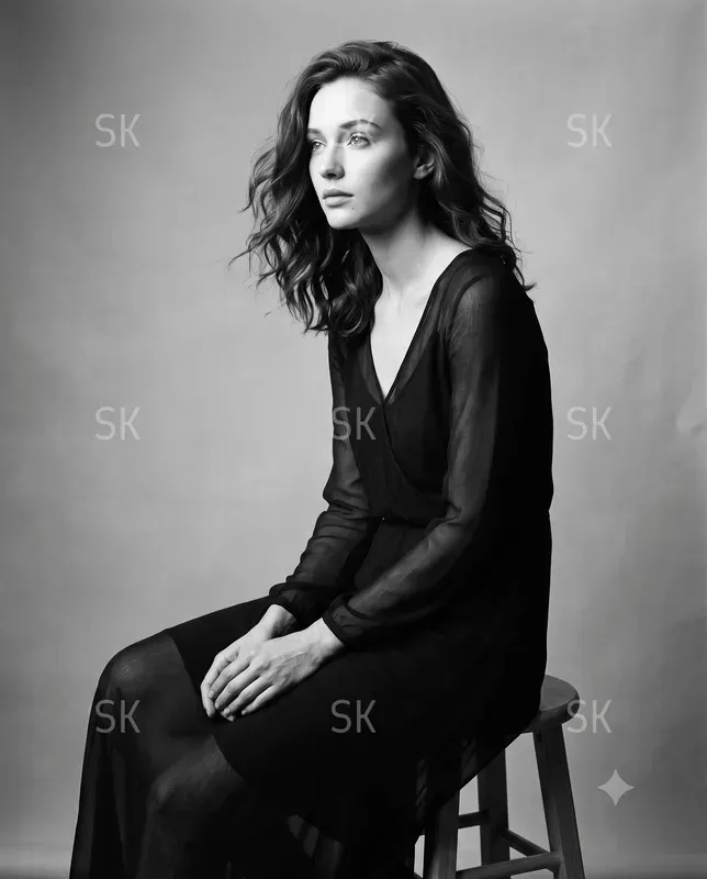 Monochromatic Fashion Portrait Photography