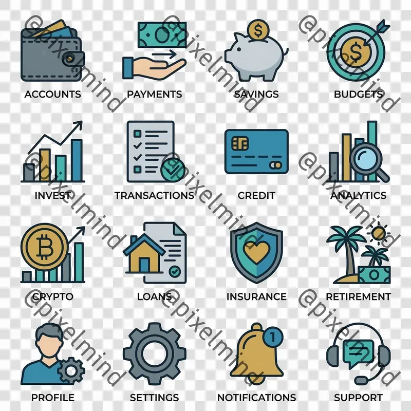 Modern App UI Icon Generator Kits