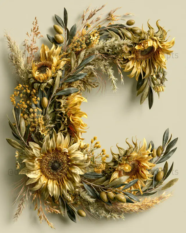 Botanical Letter Art