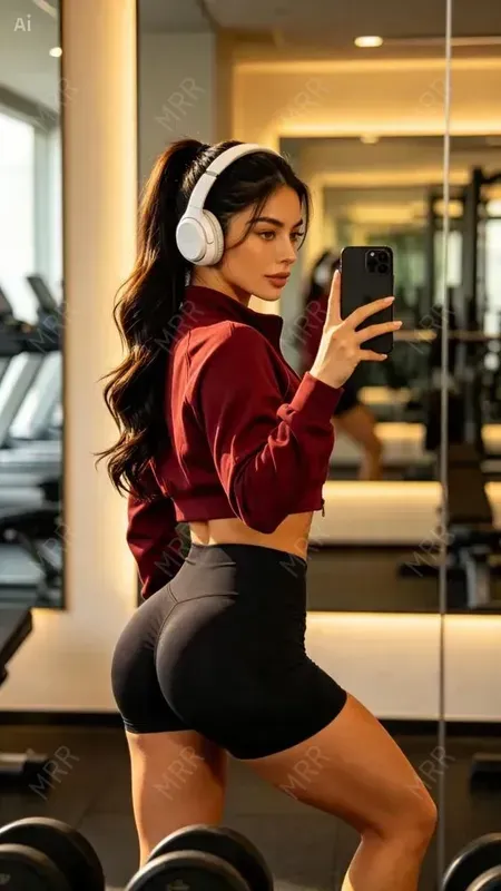 Gym Mirror Selfie Fitness Portraits