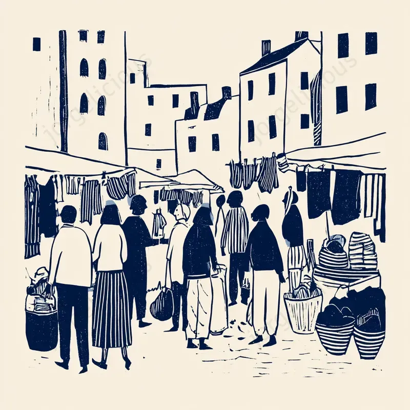Folk Linocut Story Illustrations