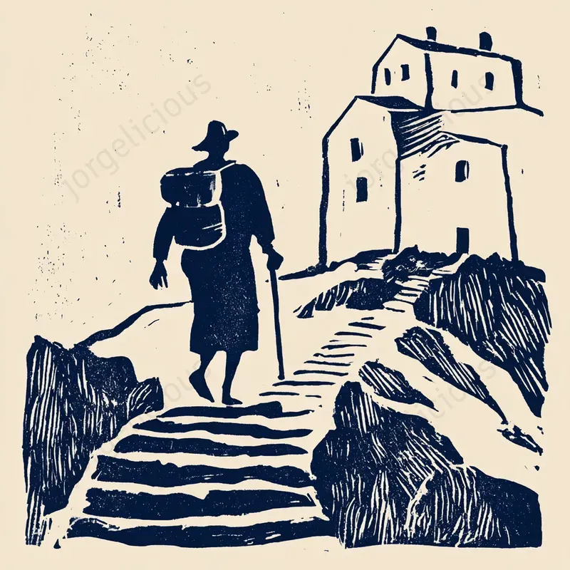 Folk Linocut Story Illustrations