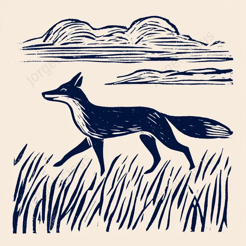 Folk Linocut Story Illustrations