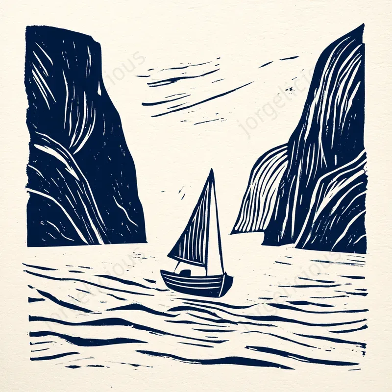 Folk Linocut Story Illustrations