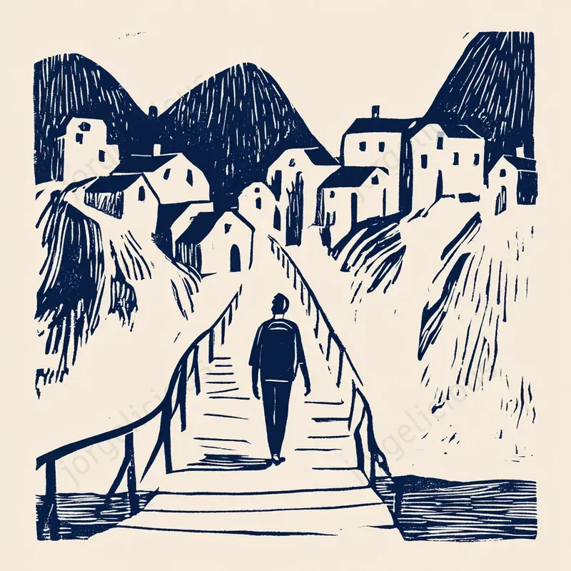 Folk Linocut Story Illustrations