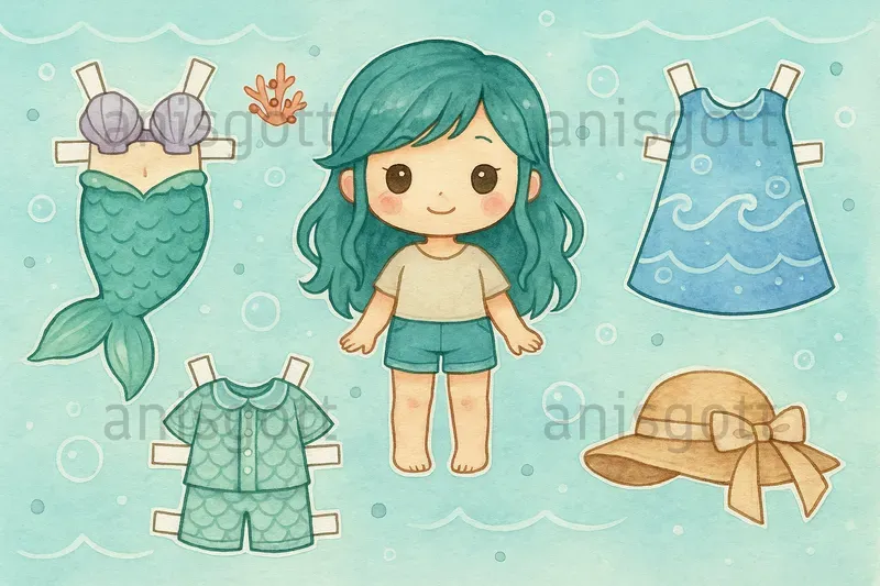 Cute Dress Up Paper Dolls Printable Sets