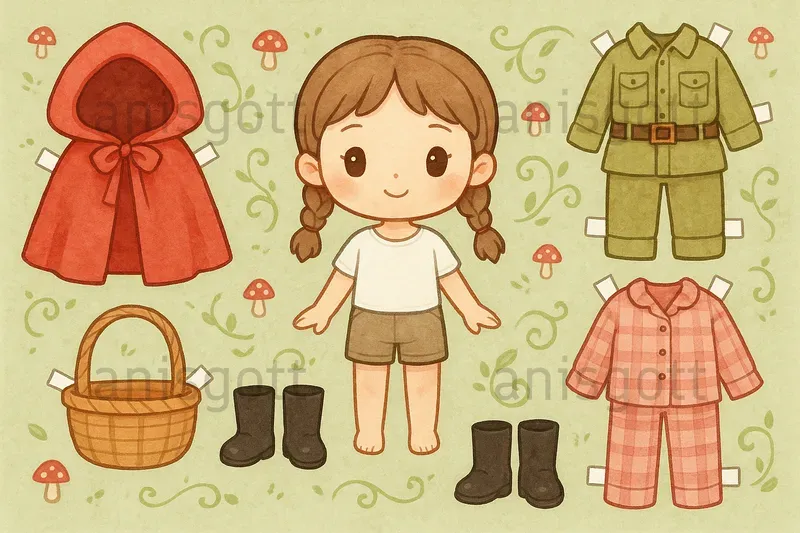 Cute Dress Up Paper Dolls Printable Sets