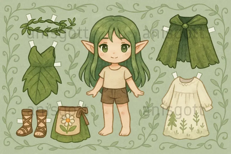 Cute Dress Up Paper Dolls Printable Sets