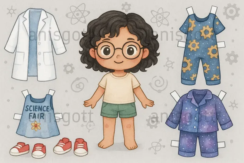 Cute Dress Up Paper Dolls Printable Sets