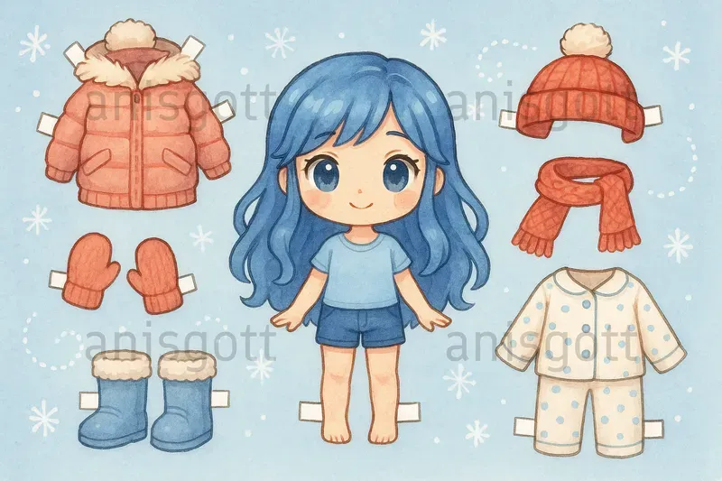 Cute Dress Up Paper Dolls Printable Sets