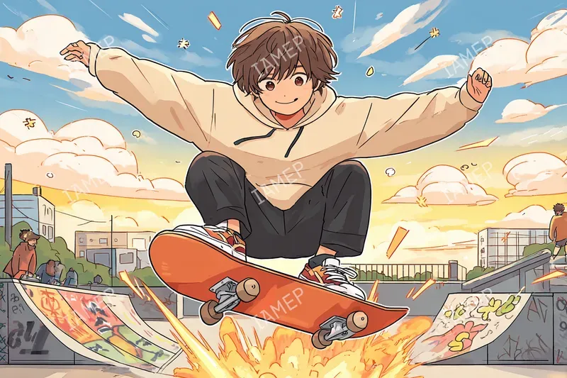 Sports Anime Action Illustrations