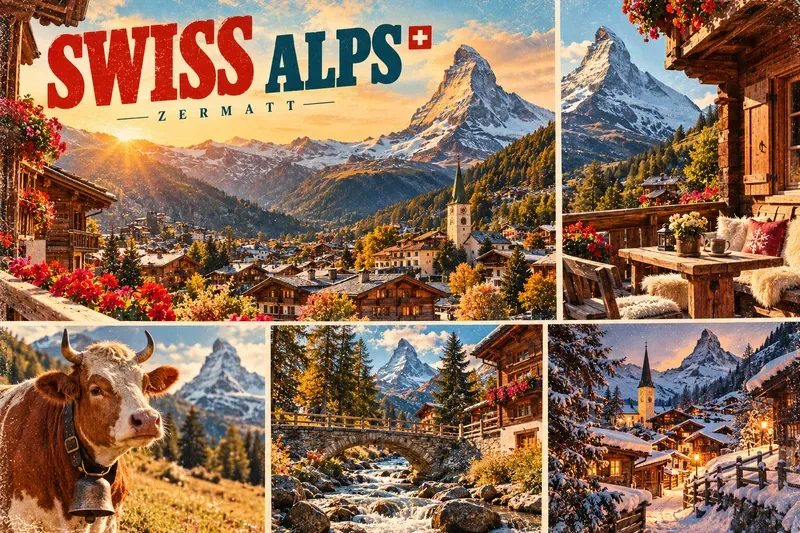 Vintage Heritage Travel Postcard Collages