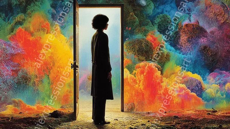 Retro Psychedelic Cosmic Fantasy Art