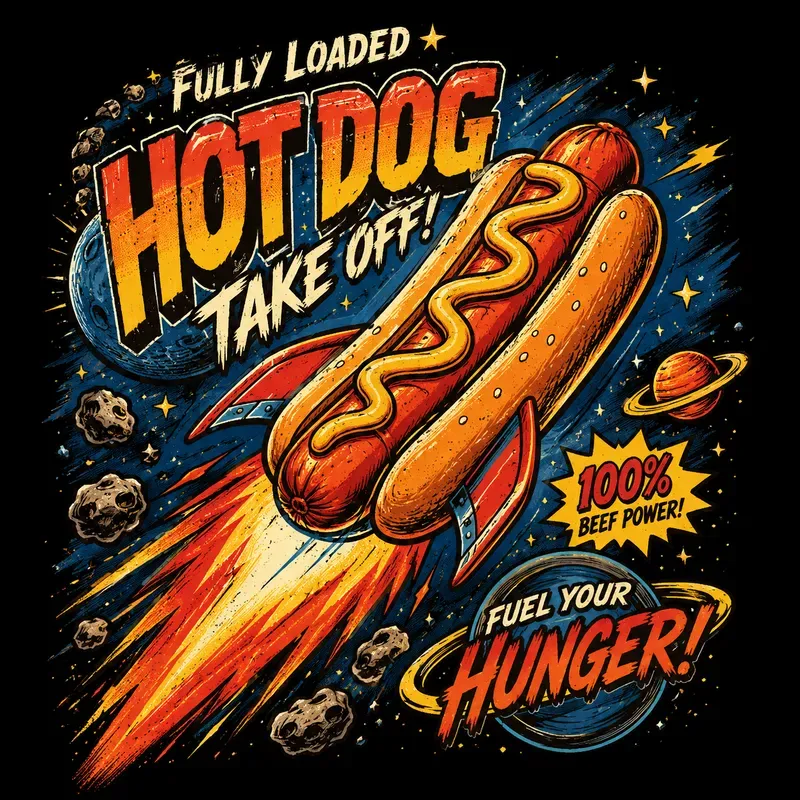 Cosmic Food Impact Tshirt Generator
