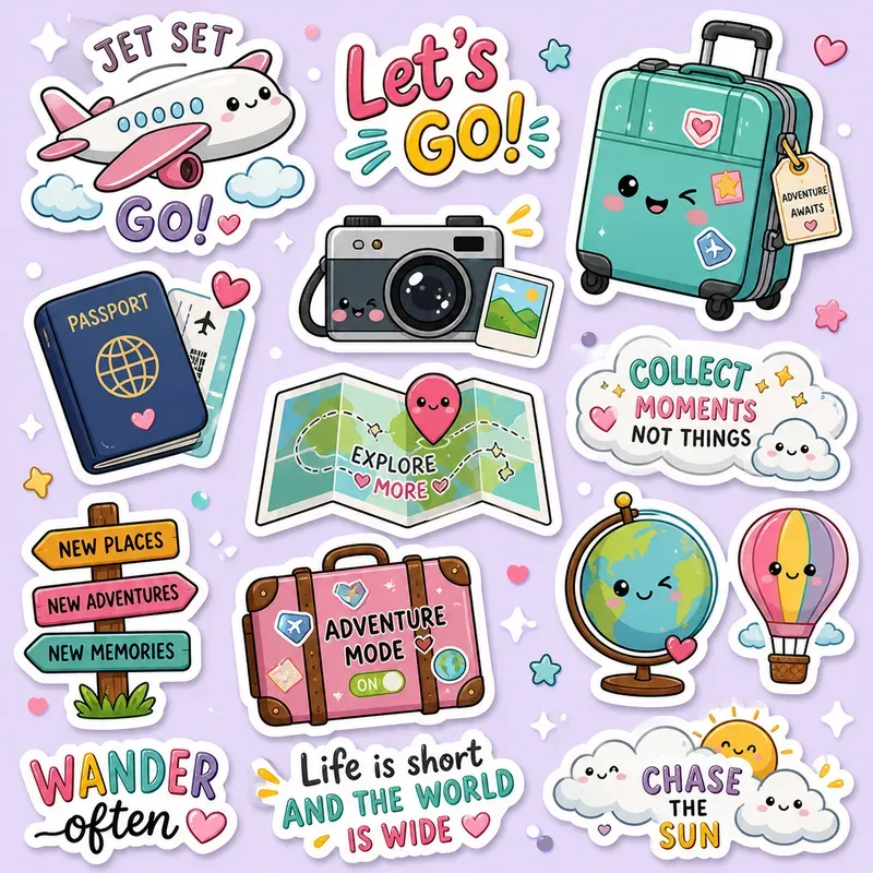 Kawaii Sticker Sheet Sets