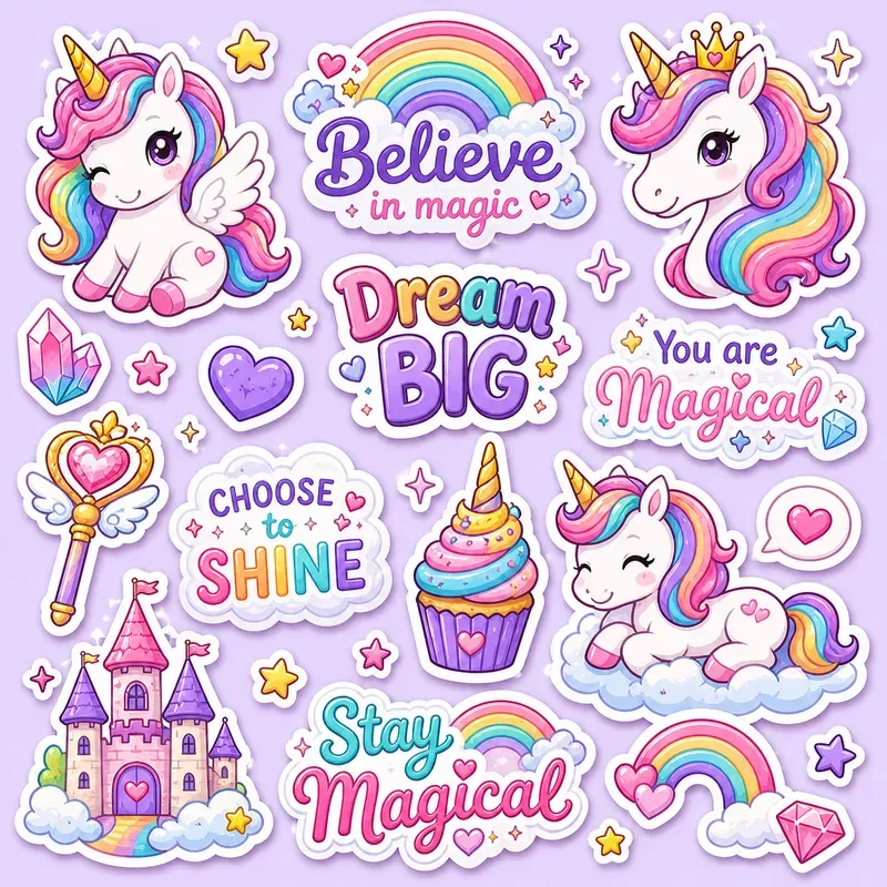 Kawaii Sticker Sheet Sets