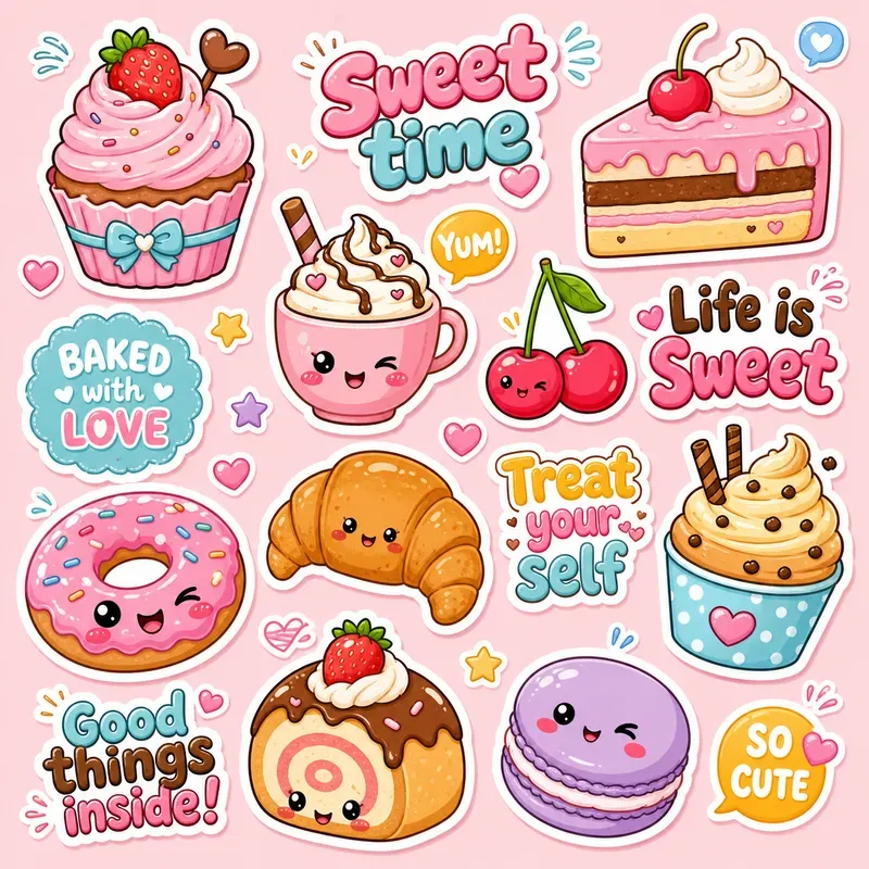 Kawaii Sticker Sheet Sets
