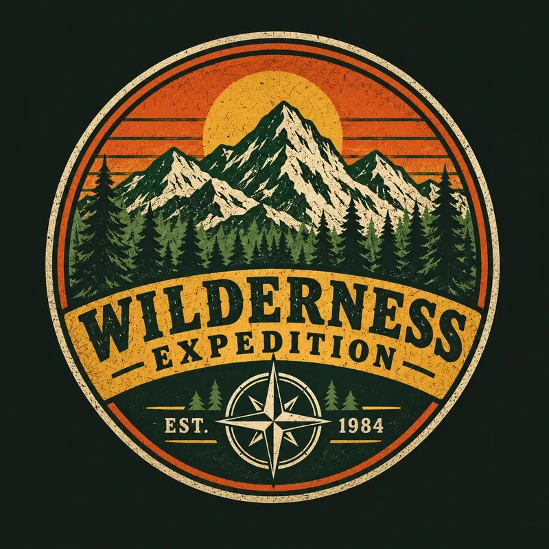 Vintage Badge Outdoor Adventure Logos