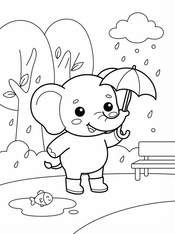 Kawaii Kids Coloring Pages