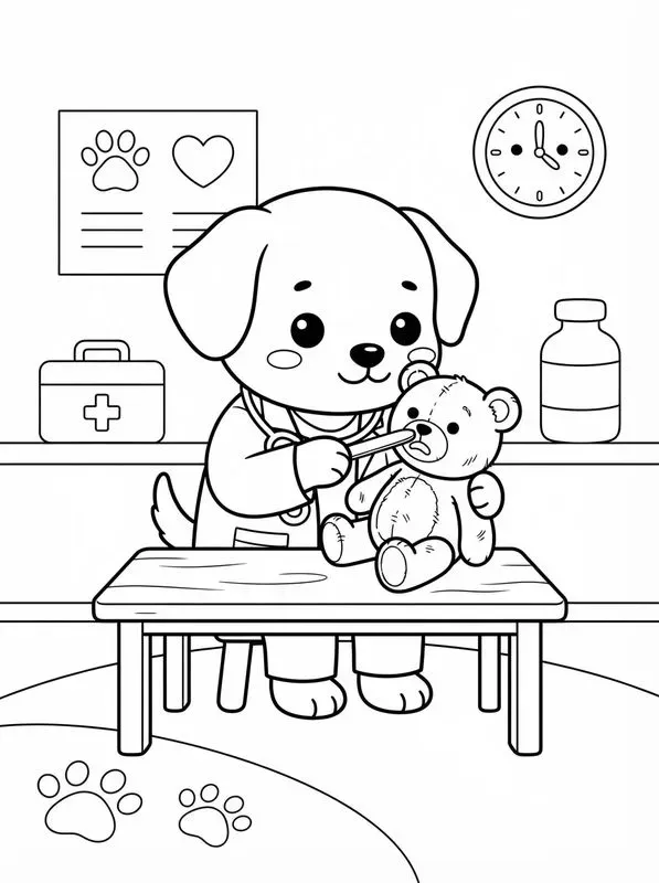 Kawaii Kids Coloring Pages