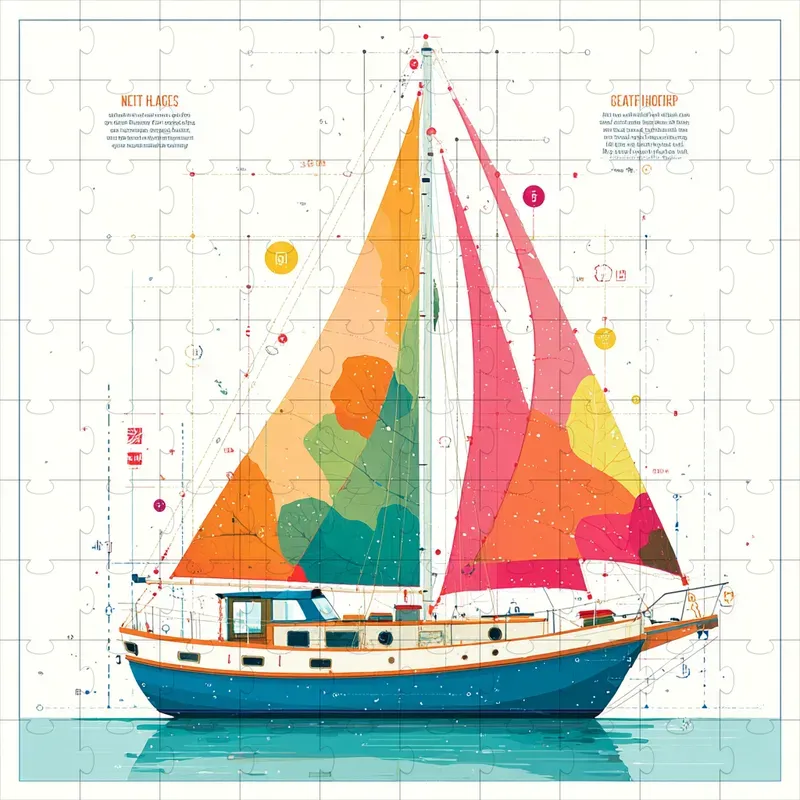Flat Vector Stipple Editorial Prints