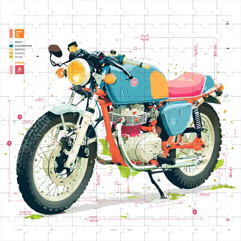 Flat Vector Stipple Editorial Prints