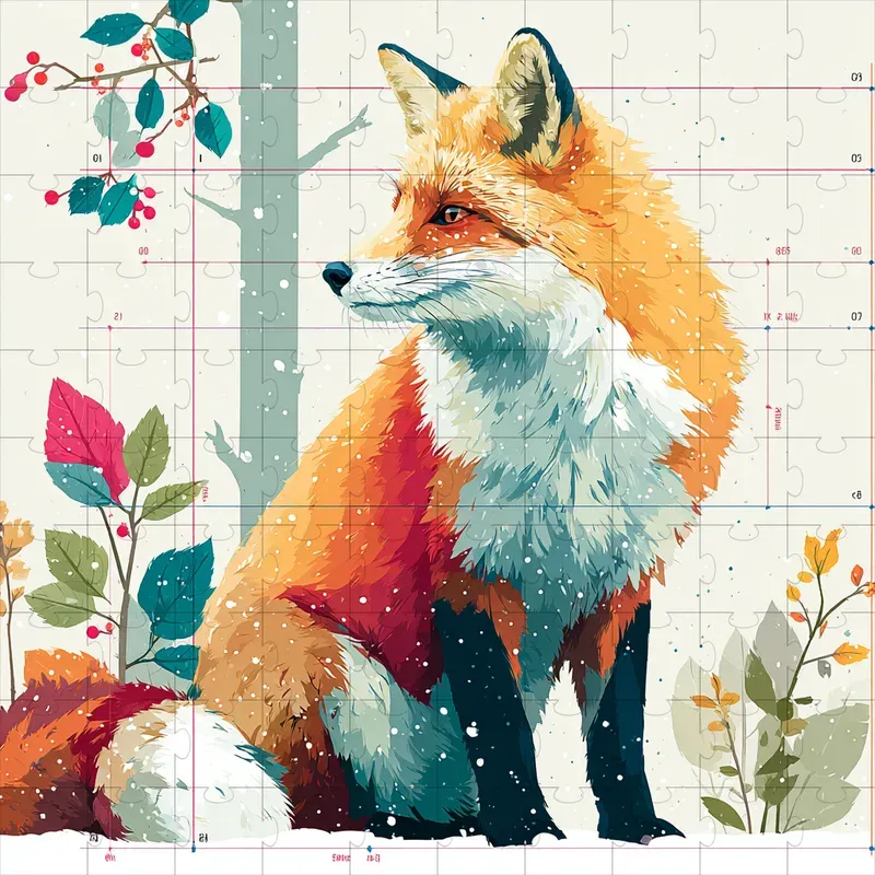 Flat Vector Stipple Editorial Prints