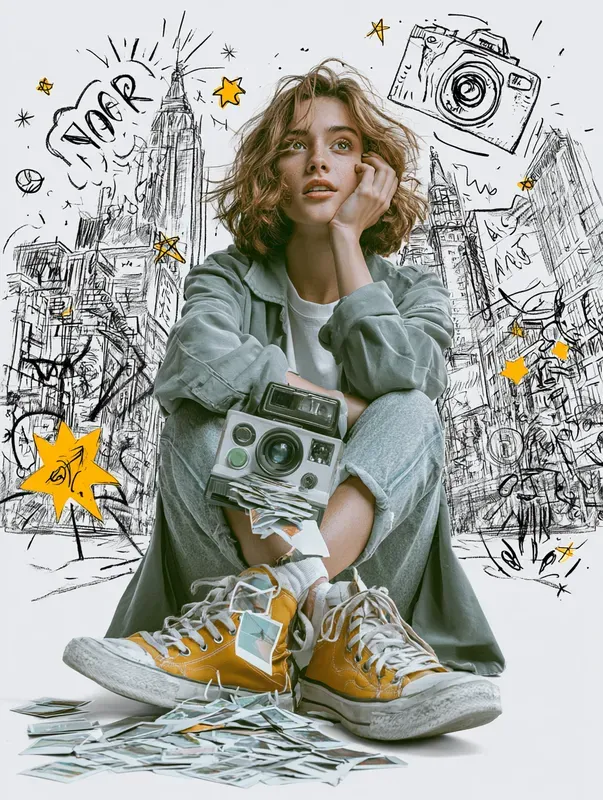 Mixed Media Doodle Lifestyle Art