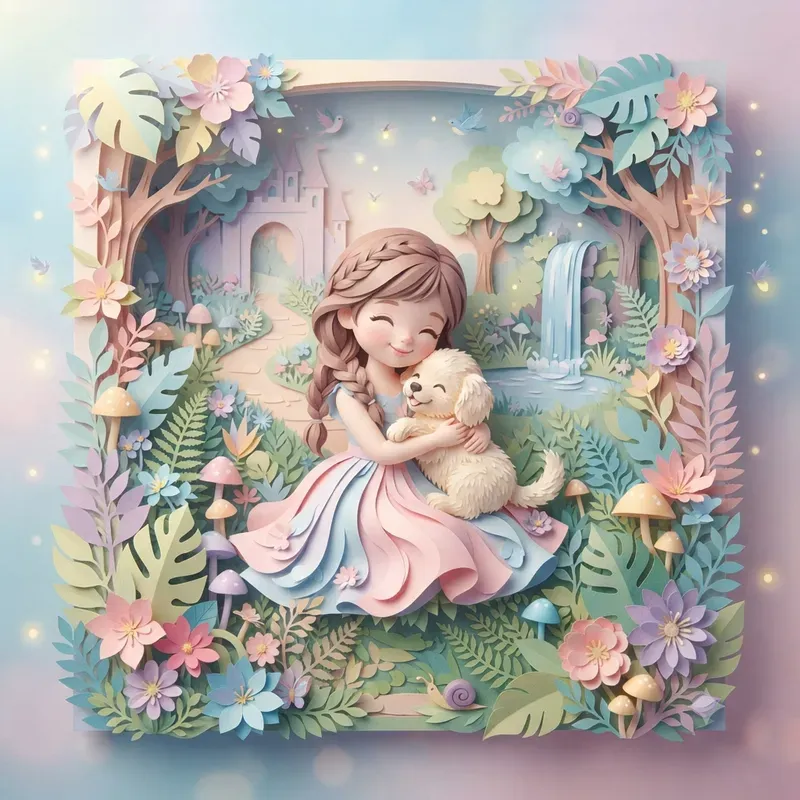 Whimsical Fairytale Paper Cutout Dioramas