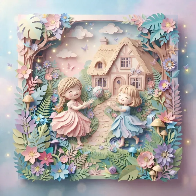 Whimsical Fairytale Paper Cutout Dioramas