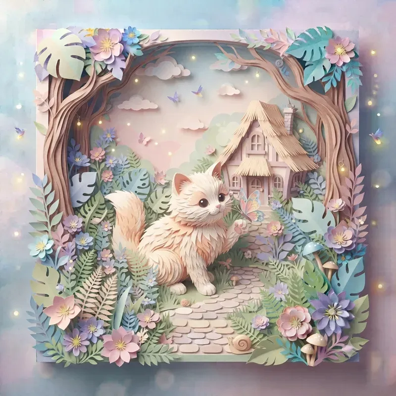 Whimsical Fairytale Paper Cutout Dioramas