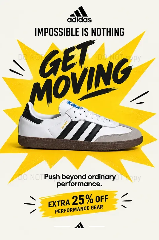 Burst Graphic Product Ad Posters